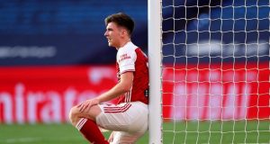 Kieran Tierney could be out for the rest of the season following a knee injury