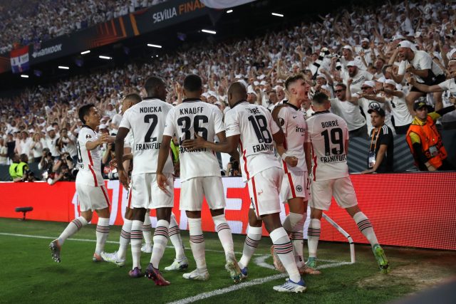 Eintracht Frankfurt defeated Rangers to win the Europa League title following a save from Kevin Trapp on Aaron Ramsey's penalty
