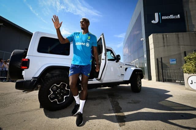 Paul Pogba is all smiles as he completed his return to Juventus on a free transfer
