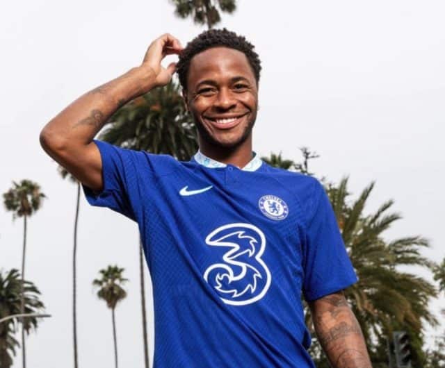 Raheem Sterling looks good in the blue of Chelsea as he completes his move to the London club