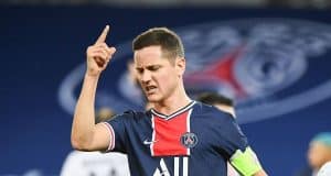 Ander Herrera captains PSG and looks disgusted