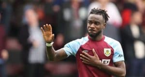 Maxwel Cornet in tears while donning a Burnley jersey
