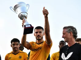 Wolves Captain Conor Coady holds the Championship title